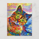 Recherche de chat abstrait cartes postales Félin
