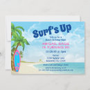 Recherche de surfboard anniversaire invitations Palmiers