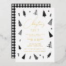 Recherche de unique noël invitations Feuille d'or