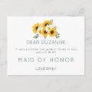 Recherche de note de nature invitations Maid of honor