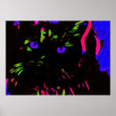 Suche nach glühende augen poster Schwarzkatze