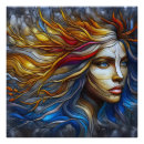 Recherche de visage coloré posters Imprimer