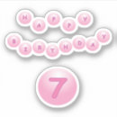 Recherche de numéro 7 autocollants Anniversaire