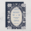 Recherche de bleu royal gris argenté invitations Minuit été fleuris bohème