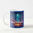 Recherche de ville futuriste tasses Néon