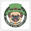 Recherche de chien chanceux autocollants Shamrock