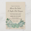 Recherche de succulent mariage invitations Rustique