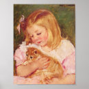 Suche nach mädchen mit katze poster Malerei