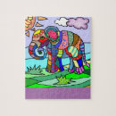 Recherche de peintures colorées puzzles Beau