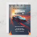 Recherche de flammes invitations Voiture de course