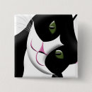 Recherche de félin badges Chat noir et blanc