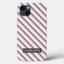 Recherche de rayures diagonales iphone coques Rose