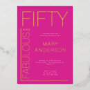 Recherche de fifty and fabulous invitations Typographie minimale simple