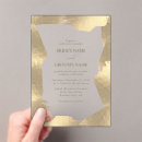 Recherche de faux gold mariage invitations Feuille d'or