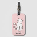 Recherche de chat rose bagages étiquettes Illustration