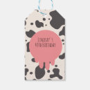 Recherche de vache étiquettes cadeau Rose