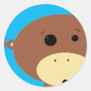 Recherche de singe bleu autocollants Brun