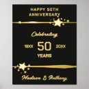 Suche nach 50 hochzeitstag poster Schwarz