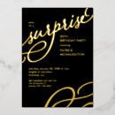 Recherche de black and gold foil invitations Élégant
