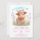 Recherche de highland cow anniversaire invitations Aquarelle
