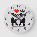 Recherche de chien de caniche horloges Silhouette