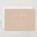 Recherche de beige baby shower invitations Moderne