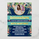 Suche nach königsblau quinceanera einladungen Blumig