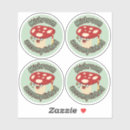 Recherche de small mushrooms autocollants Rouge