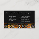 Recherche de motif africain cartes visite Tribal
