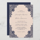 Recherche de dentelle bleu marine invitations Rustique