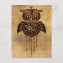 Recherche de hibou steampunk cartes postales Vintage