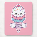 Recherche de glace kawaii tapis souris Cône de crème glacée
