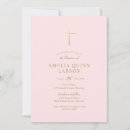 Recherche de rose fille baptême invitations Moderne