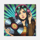 Recherche de disque vinyle magnets Rétro