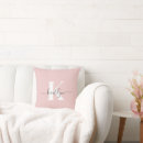 Recherche de carré rose coussins Initiale