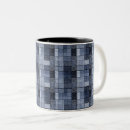 Recherche de bleu de denim tasses Rétro