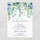 Recherche de et floral bleu invitations Mother to be