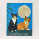 Suche nach katze und mond puzzle Vollmond