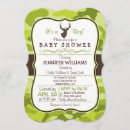Recherche de camo baby shower invitations Vert