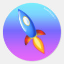 Suche nach raketen aufkleber Science fiction
