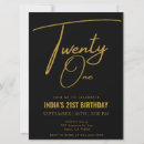 Recherche de gold 21ans anniversaire invitations Typographie