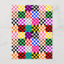 Recherche de motif patchwork cartes postales Coloré