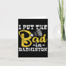 Suche nach badmintonliebhaber karten Athlet