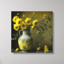 Recherche de toile jaune de fleur Vintage