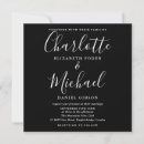 Recherche de monochrome mariage invitations Minimaliste