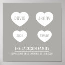 Recherche de coeurs gris posters Family