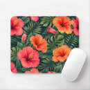 Recherche de fleurs exotiques tapis souris Hibiscus
