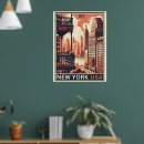 Suche nach vintages gebäude poster Empire state gebäude
