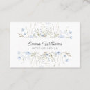 Recherche de fleurs bleues cartes visite Administrative professional