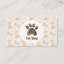 Recherche de familiers cartes visite Magasin d'animal familier